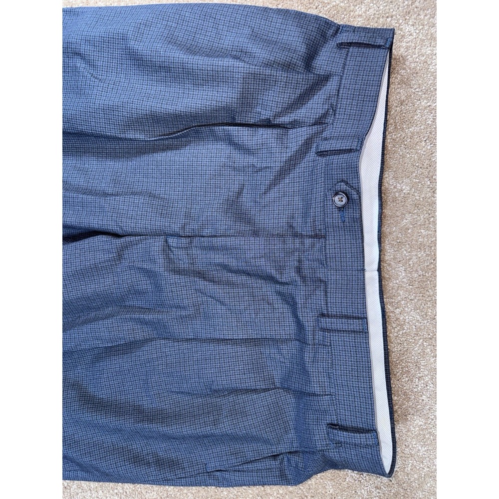 Ralph Lauren Dress Pants Men's 36 x 32 Blue Check‎ Pleated Cuffed Slacks - Picture 8 of 10